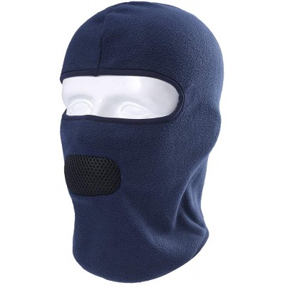 Balaclavas Fleece Ski Mask/Neck Warmer Gaiter/Face Scarf/Neck Cover/Face Mask Thermal Hood Mask - Dark Blue - CQ18I88YKEI $20.76