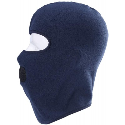 Balaclavas Fleece Ski Mask/Neck Warmer Gaiter/Face Scarf/Neck Cover/Face Mask Thermal Hood Mask - Dark Blue - CQ18I88YKEI $20.76