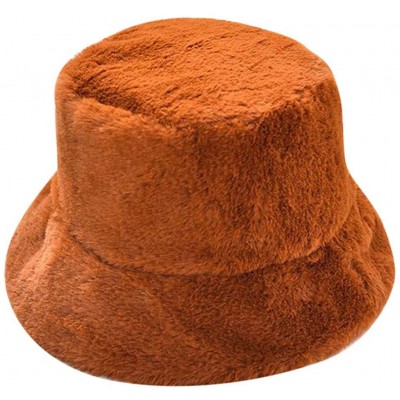 Bucket Hats Winter Bucket NRUTUP Fluffy Windproof - Coffee - CR18Y5GK53Y $13.22