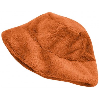 Bucket Hats Winter Bucket NRUTUP Fluffy Windproof - Coffee - CR18Y5GK53Y $13.22