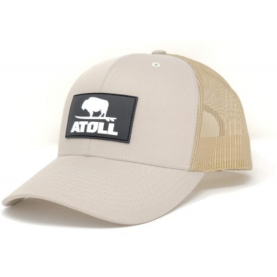 Baseball Caps Atoll Baseball Cap Trucker Hat - 7 Hole Snapback Adjustable Breathable Hat - Atoll Desert Khaki - CU19530UYIQ $...