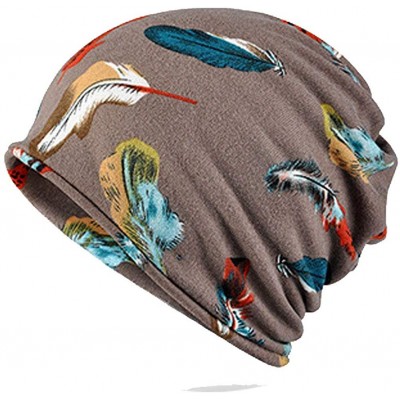 Skullies & Beanies Chemo Caps Cancer Headwear Infinity Scarf for Women - 2 Pack Feather - CE18O2KMSII $15.76