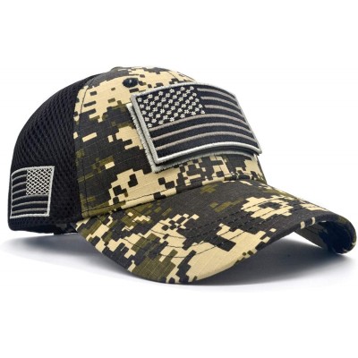 Baseball Caps Baseball Cap Low Profile American USA Flag Hat Adjustable Camo Mesh Unisex Caps - Tree Camo - CJ18R9597W6 $14.01