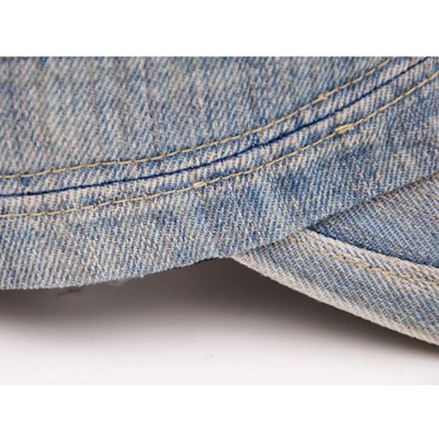 Newsboy Caps Unisex Flat Top Cadet Cap Washed Denim Distressed Military Corps Hat Solid Peaked Cap Adjustable Size - CV185YOZ...