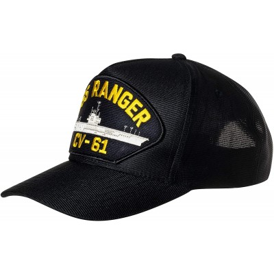 Baseball Caps United States Navy USS Ranger CV-61 Supercarrier Ship Emblem Patch Hat Navy Blue Baseball Cap - C518UUW9WEY $18.00