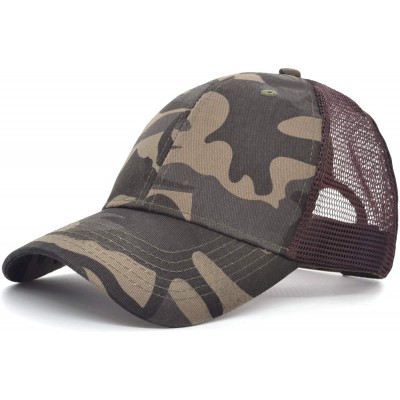 Baseball Caps Profile Baseball Trucker Adjustable Outdoor - Camouflage + Brown Grid - C6184K96A08 $10.81