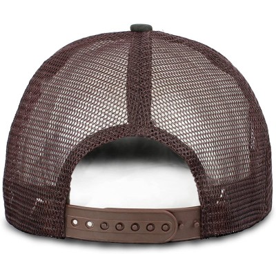 Baseball Caps Profile Baseball Trucker Adjustable Outdoor - Camouflage + Brown Grid - C6184K96A08 $10.81