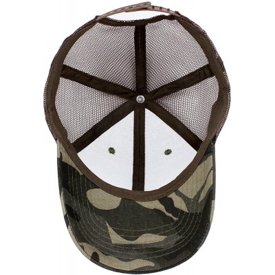 Baseball Caps Profile Baseball Trucker Adjustable Outdoor - Camouflage + Brown Grid - C6184K96A08 $10.81