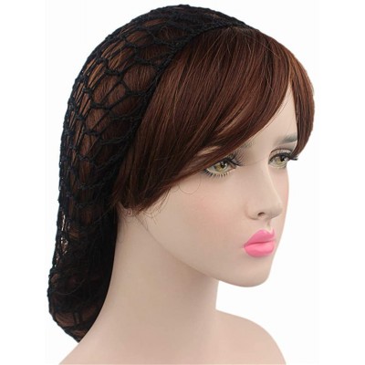 Skullies & Beanies Women Soft Rayon Snood Hat Hair Net Crocheted Hair Net Cap Mix Colors Dropshipping - Fw-12-wine - CQ18S4RR...