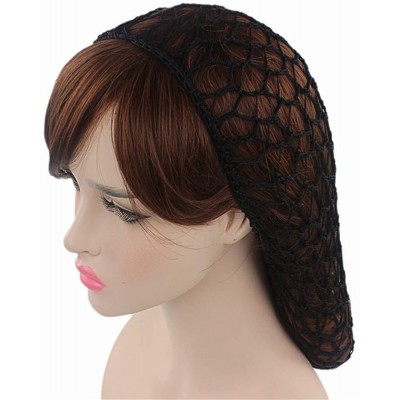Skullies & Beanies Women Soft Rayon Snood Hat Hair Net Crocheted Hair Net Cap Mix Colors Dropshipping - Fw-12-wine - CQ18S4RR...