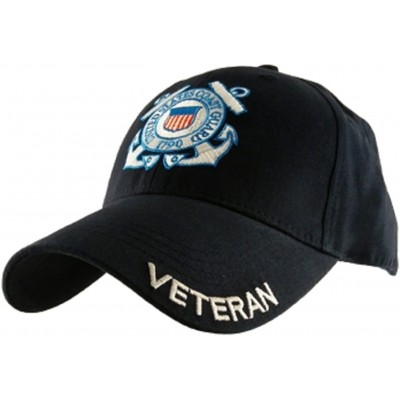 Baseball Caps U.S. Coast Guard Veteran Baseball Cap- Navy Blue - CL120VI8KLN $19.18