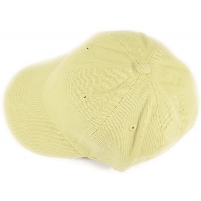 Baseball Caps Polo Style Baseball Cap Ball Dad Hat Adjustable Plain Solid Washed Mens Womens Cotton - Light Yellow - CP18WC6L...