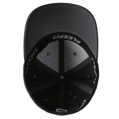 Baseball Caps Original Flexfit Pinstripe Baseball Blank Cap HAT Fitted Flex Fit 6195P - Black/White - CY11LP9TG9N $14.98