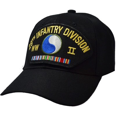 Baseball Caps 29th Infantry Division WWII Cap Black - CL126ZL7XZJ $18.16
