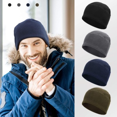 Skullies & Beanies 4 Pieces Fleece Watch Cap Skull Beanie Cap Winter Hat for Daily and Sports - Black- Green- Gray- Navy Blue...