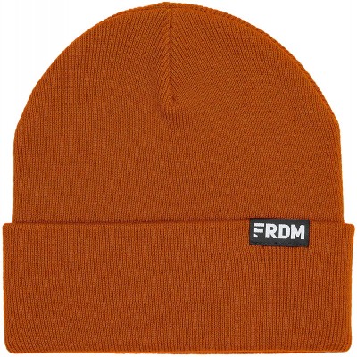 Skullies & Beanies Premium Warm Knit Cuff Beanie - Orange - CE18KHDSOUT $12.15