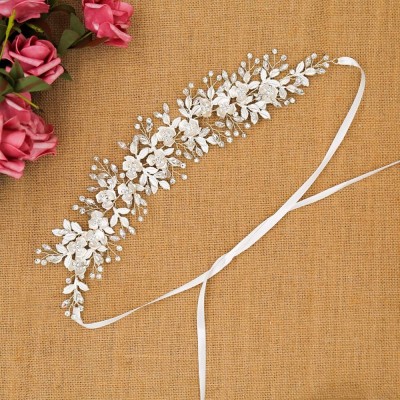 Headbands Handmade Headpiece Marquise Accessories - A-Silver - CW18QWKGR37 $27.86