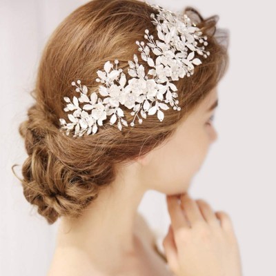 Headbands Handmade Headpiece Marquise Accessories - A-Silver - CW18QWKGR37 $27.86