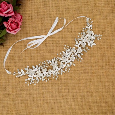 Headbands Handmade Headpiece Marquise Accessories - A-Silver - CW18QWKGR37 $27.86