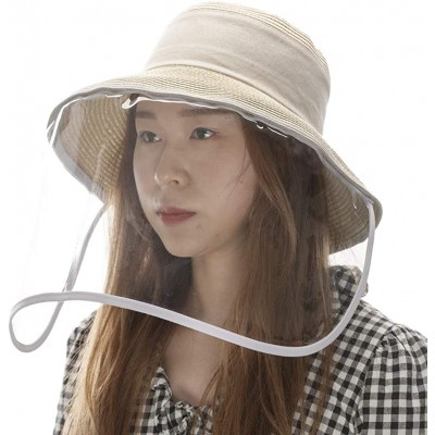 Sun Hats Packable UPF Straw Sunhat Women Summer Beach Wide Brim Fedora Travel Hat 54-59CM - CI199E36DZH $28.09