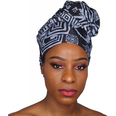 Headbands Ankara Headwrap Long Hair Head Wrap Turban and Scarf Dashiki African Print Kente and Stretch Jersey - CL18WKADXUX $...