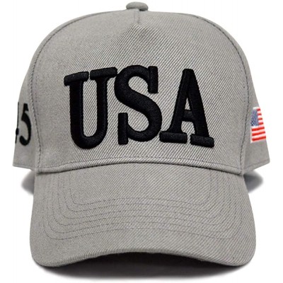 Baseball Caps USA Baseball Cap Polo Style Adjustable Embroidered Dad Hat with American Flag for Men and Women - 0.usa Grey - ...