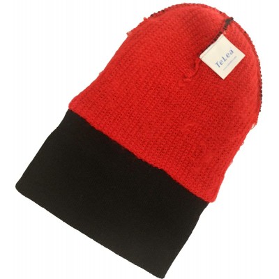 Skullies & Beanies 100% Acrylic Winter Cuffed Beanie with Soft Lining Adult Size for Men and Women - Black - CO18K2HT4A6 $13.49