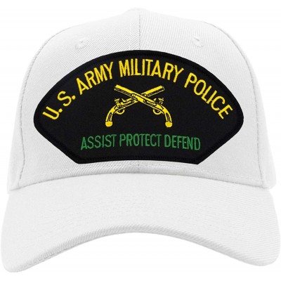 Baseball Caps US Army Military Police Hat/Ballcap Adjustable One Size Fits Most - White - C918H2YWSI4 $20.16