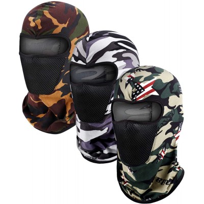 Balaclavas 3 Pieces Balaclava Face Mask Motorcycle Mask Windproof Camouflage Fishing Cap Face Cover for Sun Dust Protection -...