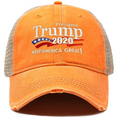 Baseball Caps Trump 2020 Keep America Great Campaign Embroidered US Hat Baseball Trucker Cap New TC101 TC102 - Tc102 Orange -...