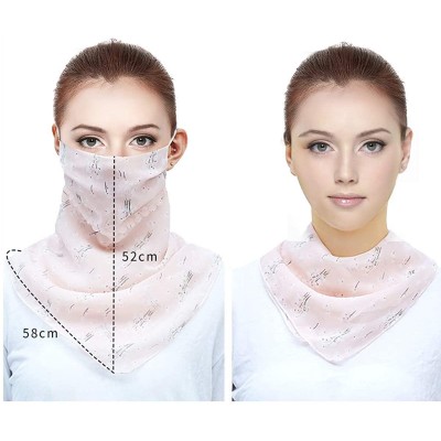 Balaclavas 2 or 4 Pack Women Sun Mask Face Scarf Chiffon Wrap Dust Shield Neck Gaiter UV Protection - Royalblue - CQ18KQZ7X3E...