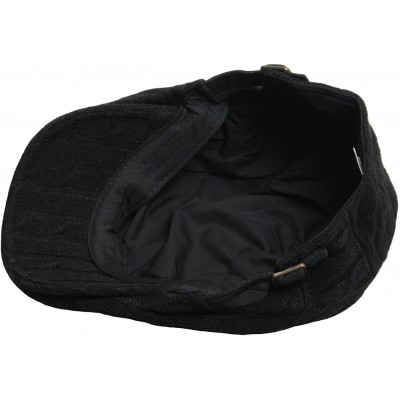 Baseball Caps Knit Tweed Pattern Beret Newsboy Cap Cabbie Flat Golf Gatsby Driving Hat - Black - CB12C3A1H4D $10.29