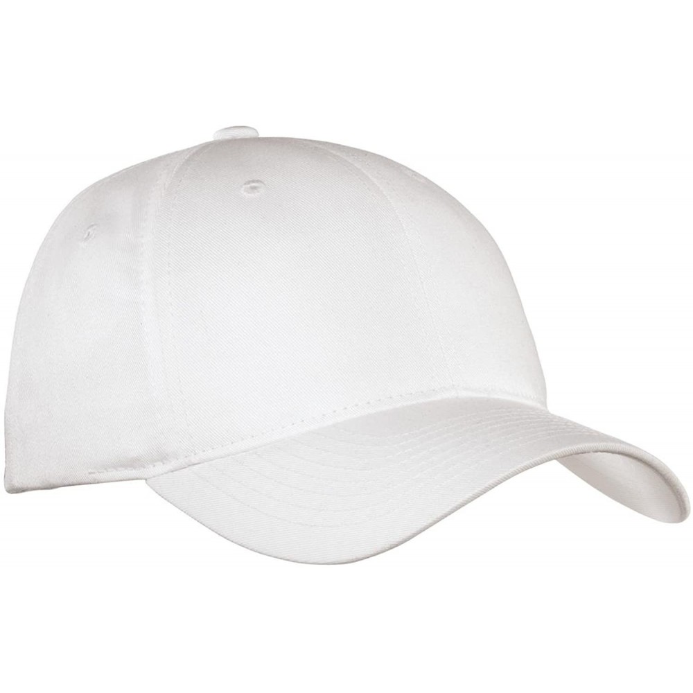Baseball Caps Men's Fine Twill Cap - White - CR11NGRYU61 $9.41