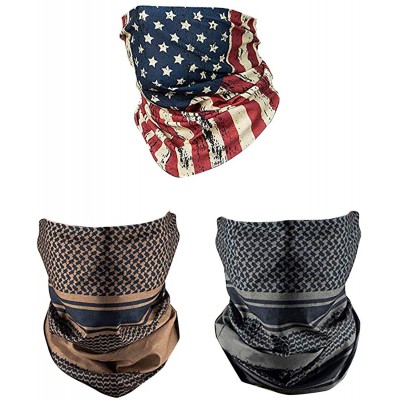 Balaclavas Seamless Unisex Face Bandanas for Dust- Festivals- Outdoors- Sports Men Face Scarf - A-khaki - CU197T5ZTCD $13.28