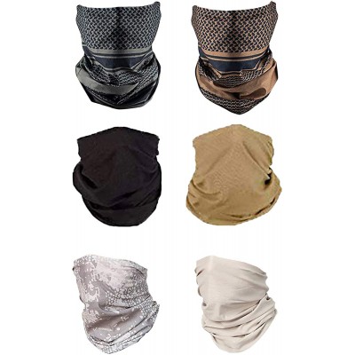 Balaclavas Seamless Unisex Face Bandanas for Dust- Festivals- Outdoors- Sports Men Face Scarf - A-khaki - CU197T5ZTCD $13.28