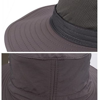 Sun Hats Wide Brim Cowboy Hat Unisex Foldeable Cap Sun Block UPF50+ Golf Fishing Hiking- Camping - A Light Gray - CA12L20TGUD...
