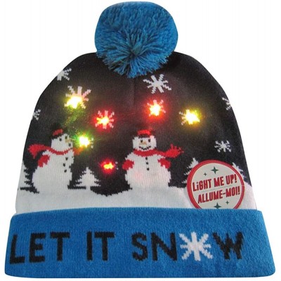 Skullies & Beanies Knitted Christmas LED Beanie- Witspace Unisex Xmas Light-up Cute Hat 3D Pattern Christams Gift Clothes Acc...