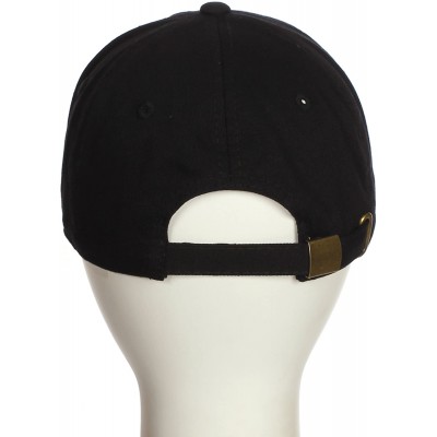 Baseball Caps Customized Letter Intial Baseball Hat A to Z Team Colors- Black Cap White Gold - Letter N - CK18ET8Y70D $10.97