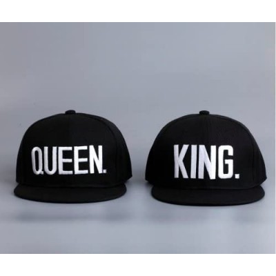 Baseball Caps Hip-Hop Hats 3D Embroidered Snapback Caps Adjustable Baseball Caps (King Queen) - CU183C9A9MH $19.73