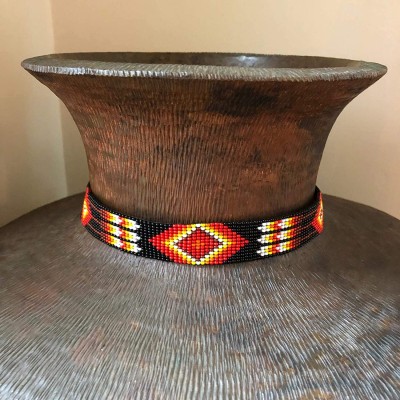 Cowboy Hats Beaded Hat Band- Hatband Cowgirl Western- Leather Ties- Men- Women- Handmade in Guatemala 7/8 Inches x 21 Inches ...