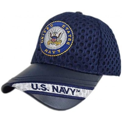 Baseball Caps U.S. Navy Logo Mesh Cap [Adjustable Hat] - CL121DBX2I3 $23.80