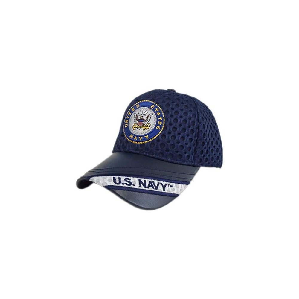 Baseball Caps U.S. Navy Logo Mesh Cap [Adjustable Hat] - CL121DBX2I3 $23.80