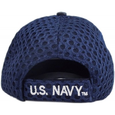 Baseball Caps U.S. Navy Logo Mesh Cap [Adjustable Hat] - CL121DBX2I3 $23.80