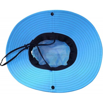 Sun Hats Women's Outdoor UV Protection Foldable Mesh Wide Brim Beach Fishing Hat - C318CK4CCQS $10.11