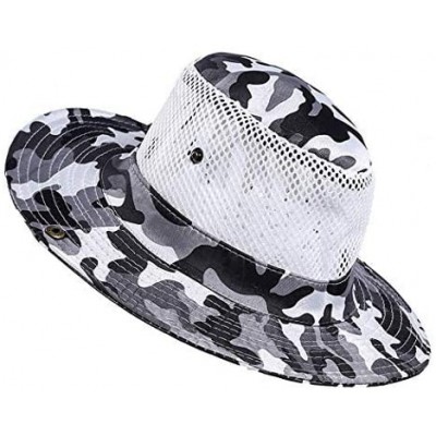 Sun Hats Men Fashion Summer Spring Outdoor Sun Protection Mountaineering Hat Sun Hats - Gray - CY18WED83U0 $22.64