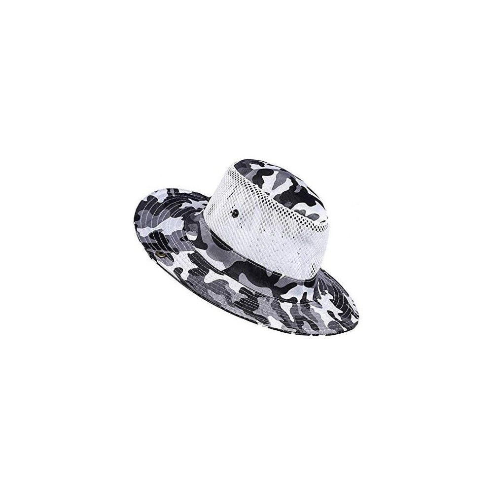 Sun Hats Men Fashion Summer Spring Outdoor Sun Protection Mountaineering Hat Sun Hats - Gray - CY18WED83U0 $22.64
