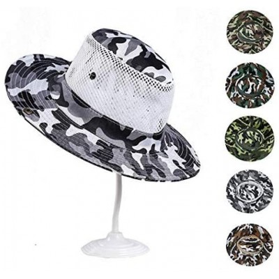 Sun Hats Men Fashion Summer Spring Outdoor Sun Protection Mountaineering Hat Sun Hats - Gray - CY18WED83U0 $22.64