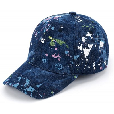 Baseball Caps Unisex Fashion Colorful Baseball Cap Freestyle 100% Denim Adjustable Sports Hat - Multicolour1 - C6184ACEO4U $2...