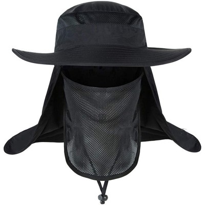 Sun Hats Unisex Fishing Hat Men Sun Protection Cap Garden Travel Lawn Work Outdoor Sports Hiking Hats Neck Flap - C718Q8TEXDS...