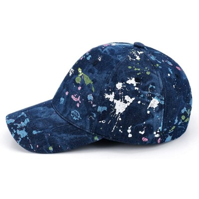 Baseball Caps Unisex Fashion Colorful Baseball Cap Freestyle 100% Denim Adjustable Sports Hat - Multicolour1 - C6184ACEO4U $1...